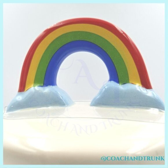 RAE DUNN LOVE IS EQUAL Rainbow Clouds Lid Hand Painted Oversize Mug NWT - Picture 9 of 10